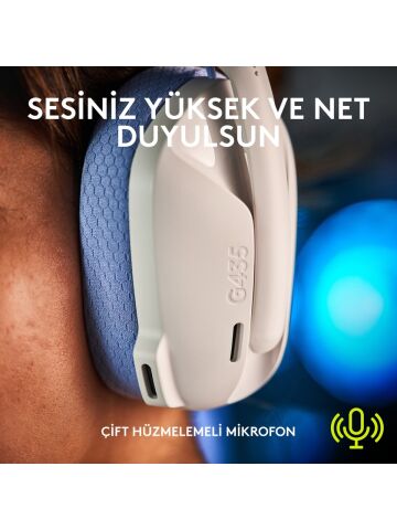Logitech 981-001074 G435 White/Lilac Mikrofonlu Kulaklık