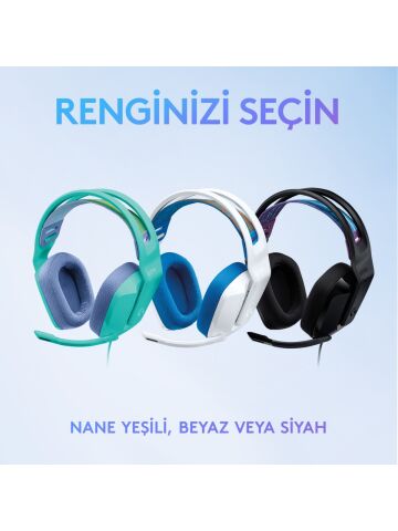 Logitech 981-001018 G335 Beyaz Mavi Mikrofonlu Gaming Kulaklık