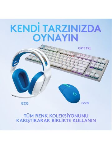 Logitech 981-001018 G335 Beyaz Mavi Mikrofonlu Gaming Kulaklık