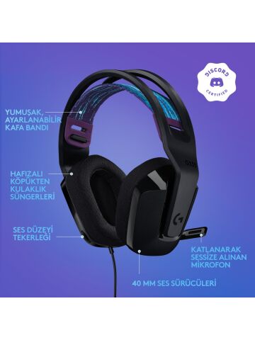 Logitech 981-000978 G335 Siyah Gaming Kulaklık