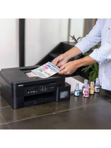 Brother DCP-T830DW Wi-Fi + Tarayıcı + Fotokopi Otomatik Çift Taraflı Baskı ADF Mürekkep Tanklı Çok Fonksiyonlu Yazıcı