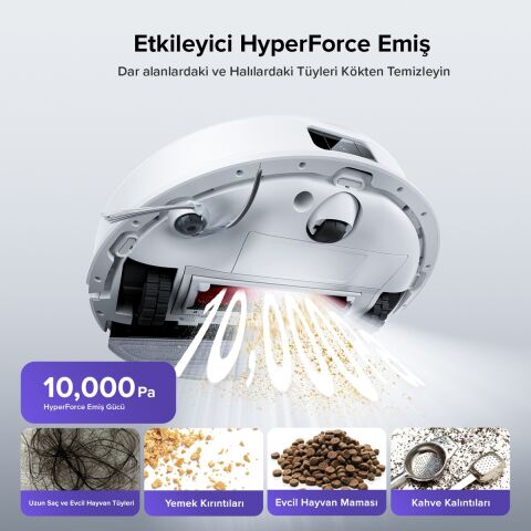 Roborock S8 Pro Akıllı Robot Süpürge – Beyaz