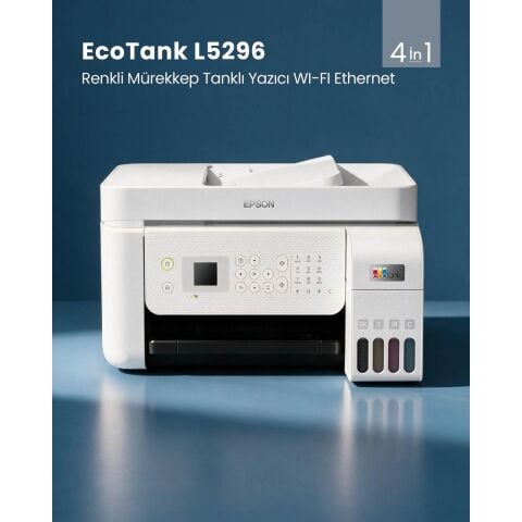 Epson EcoTank L5296 A4 Çok Fonksiyonlu Mürekkep Tanklı Yazıcı