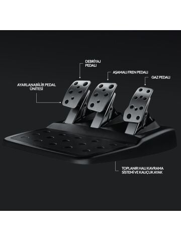 Logitech G G29 PS5, PS4 ve PC ile Uyumlu Driving Force Yarış Direksiyonu - Siyah