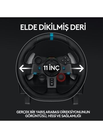 Logitech G G29 PS5, PS4 ve PC ile Uyumlu Driving Force Yarış Direksiyonu - Siyah