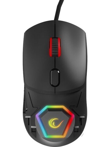 Rampage Hyalo M1 Siyah Değiştirilebilir 3 Kapaklı RGB 12000 DPI Makrolu Optik Oyuncu Mouse