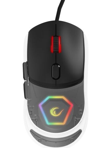Rampage Hyalo M1 Siyah Değiştirilebilir 3 Kapaklı RGB 12000 DPI Makrolu Optik Oyuncu Mouse