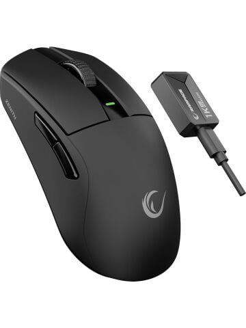 Rampage ZENITH Siyah Üç Modlu (BT + Kablosuz 2.4G + Kablolu) PAW3395 Sensör Nordic MCU Gaming Oyuncu Mouse