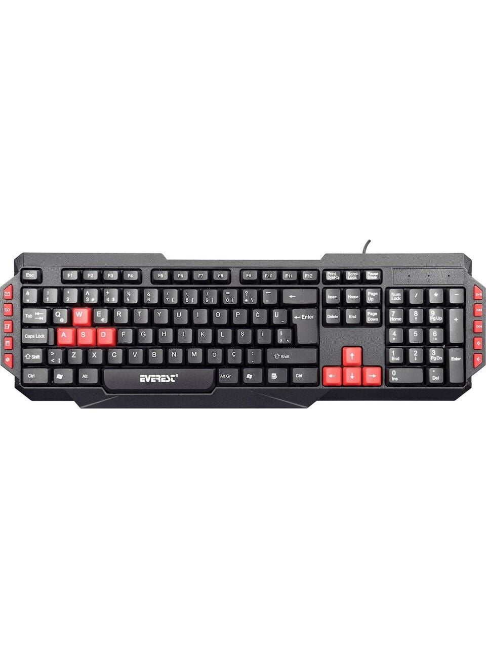 Everest KB-G7 ARMOR Siyah USB Q Çelik Gövdeli Multimedya Oyuncu Klavyesi