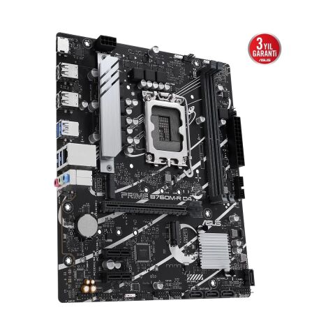 Asus PRIME B760M-R D4 Intel B760 LGA1700 DDR4 5333 HDMI 2x M2 USB3.2 AURA RGB 2.5Gbit LAN mATX