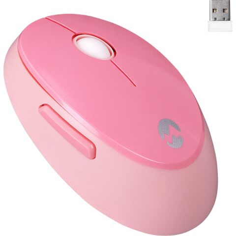 Everest ROUND KM-6282 Renkli Tuşlu Pembe Kablosuz Q Multimedia Klavye + Mouse Set