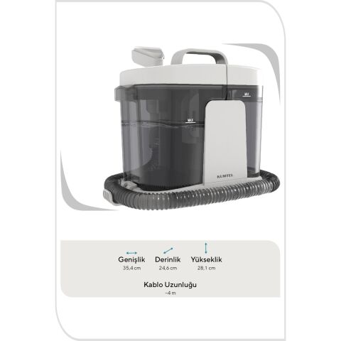 Kumtel Hcc-05 Koltuk ve Halı Yıkama Makinesi 600 W Yatay Süpürge Yapısı ile Derinlemesine Temizlik