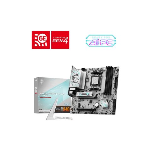 MSI B840M Gamıng Plus WIFI6E Am5 Ddr5 8000MHZ(OC) HDMI , Dp,2x M.2 USB 5 Gbs 2.5g Lan Wı-Fı 6e Matx
