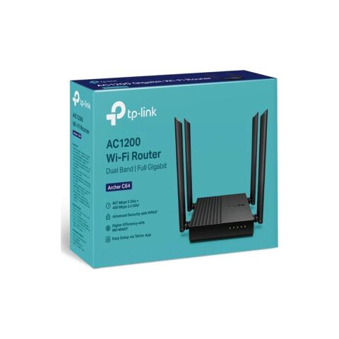 TP-Link Archer C64 Dual Bant 4 Port Router AC1200