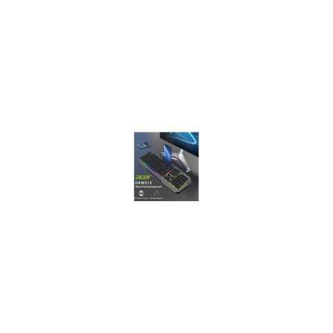 Acer OKW213 Gri Rgb Rainbow Backlit Gaming Keyboard Rainbow (Kablo Uzunluğu 1,5mt)