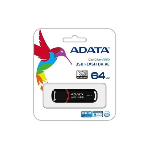 ADATA DashDrive UV150 64GB USB 3.2 Gen1 Siyah Flash Bellek