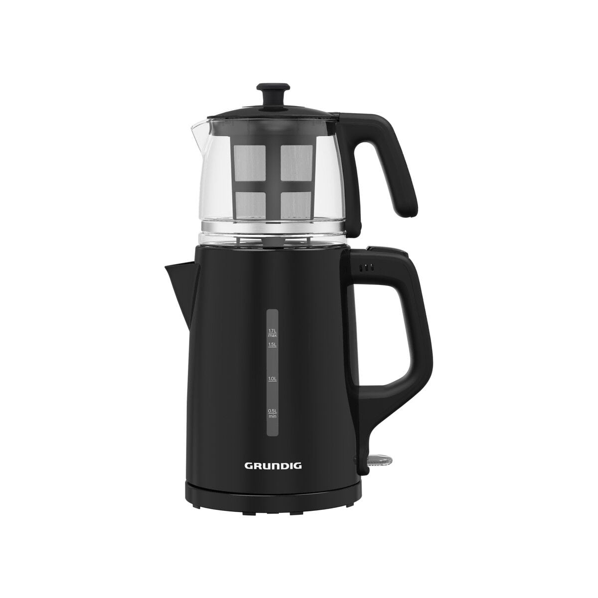 Grundig Tm 1520 S Siyah Çay Makinesi 0.8 lt Cam Demlik Kapasitesi ve Plastik Gövde ile