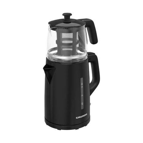 Grundig Tm 1520 S Siyah Çay Makinesi 0.8 lt Cam Demlik Kapasitesi ve Plastik Gövde ile