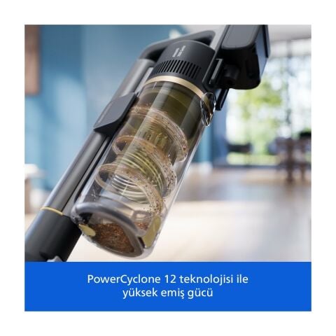 Philips 7000 Serisi Aqua 25.2 V Kablosuz Dik Süpürge, PowerCyclone 12, 80 dk'ya Kadar Kullanım, XC7153/10