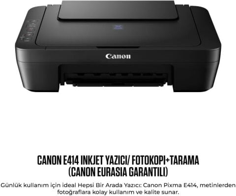 Canon PIXMA E414 Çok Fonksiyonlu Renkli Mürekkep Püskürtmeli Yazıcı
