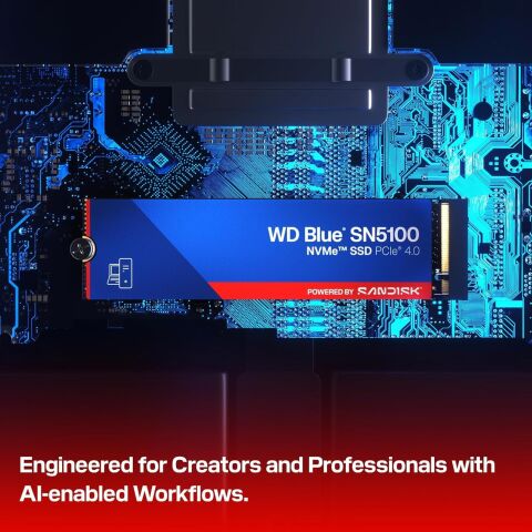 Western Digital Blue SN5100 1TB PCIe 4.0 NVMe M.2 SSD (WDS100T5B0E)